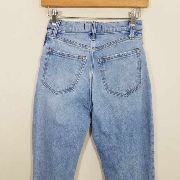 Abercrombie & Fitch The Kick Flare Ultra High Rise Distressed Jeans Size 00S/24 - Picture 5 of 6